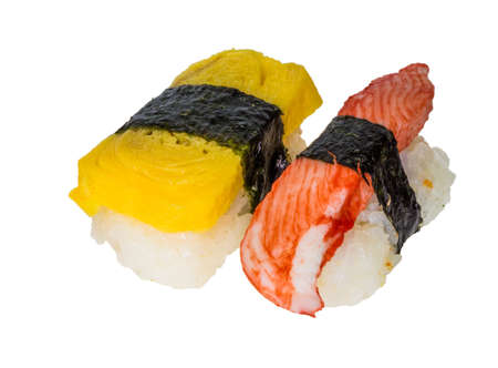 Isolated Sushi japan  food on white background の写真素材