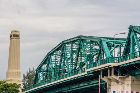 Rama VI Bridge In bangkok of thailandの写真素材