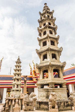 Wat Pho pagoda in Bangkok,thailandのeditorial素材