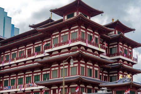Buddha Tooth Relic Temple in Singapore China town.のeditorial素材
