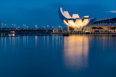 Cityscape of Singapore business districtのeditorial素材