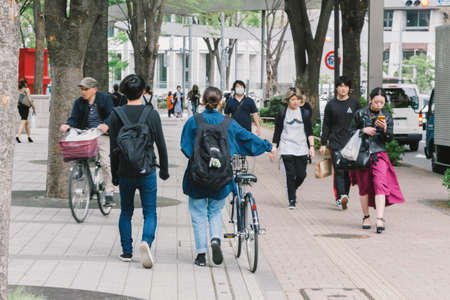 Apr 7, 2018  Tokyo, People strolling, relaxing in the walking street, Tokyo  Japanのeditorial素材