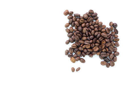 coffee beans isolated on a white backgroundの写真素材