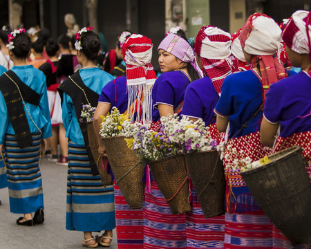 Chiang Mai flower festival Thailandのeditorial素材