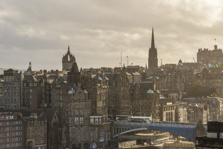 St Giles Cathedral and the Hub, Edinburgh Skyline, Scotlandのeditorial素材