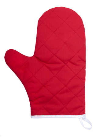 kitchen glove on a white backgroundの写真素材