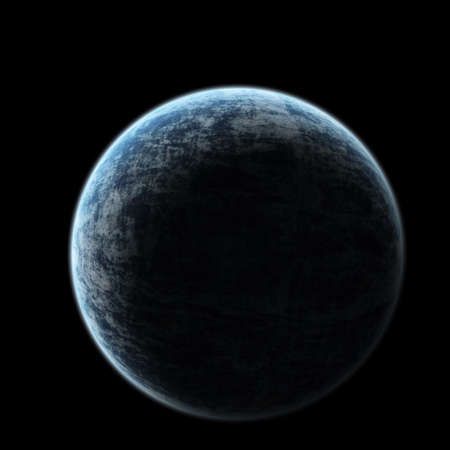 Eclipse Planet Earth into space  Illustration, drawing
