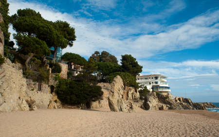 Beautiful landscape in Spain overlooking the blue seaの写真素材