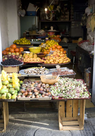 The street small grocery marketの写真素材