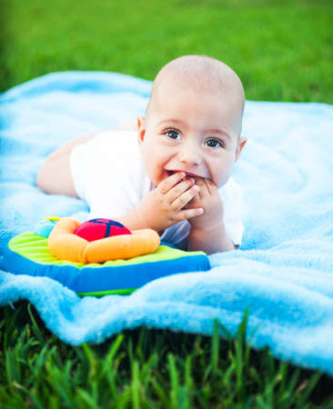 cute kid on the nature