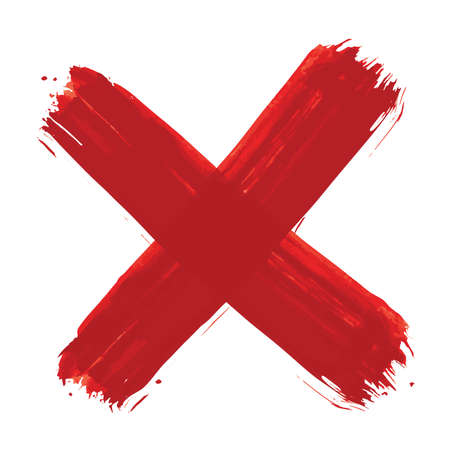 The red cross on a white background isolated