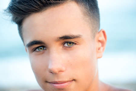 Portrait of a handsome guyの写真素材