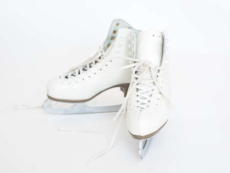 Skates female on white isolated backgroundの写真素材