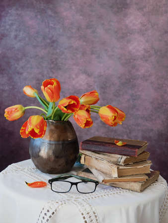 still life with tulips