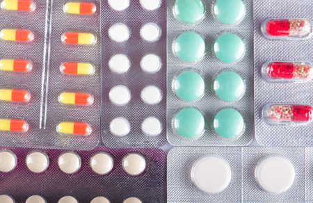 Different colored pills