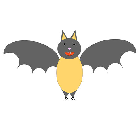 Vector bat on a white background.のイラスト素材