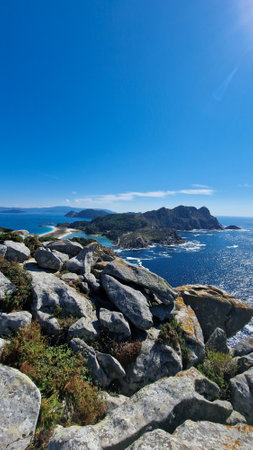 Beautiful rocky landscape by the sea.