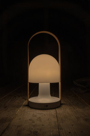 Lamp in darkの写真素材