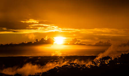 Beautiful photo of sunset in Costa rica. High quality photoの写真素材
