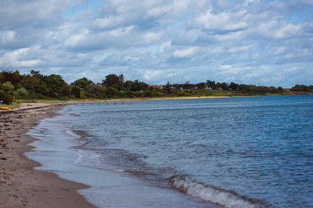 Beach on the Baltic Sea coast in Klaipeda, Lithuania