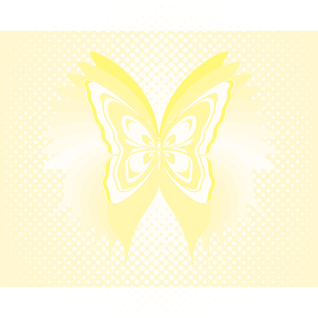 Yellow butterfly. Vector illustration 10 EPSのイラスト素材
