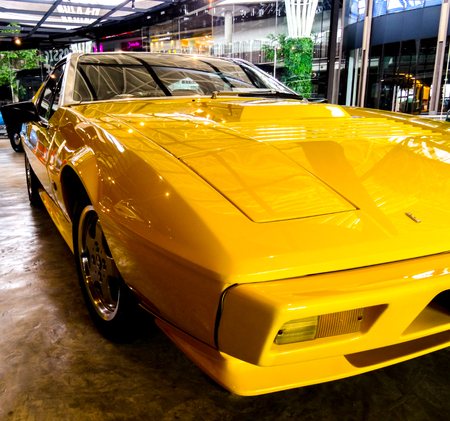 An angle of a classic car in mint condition