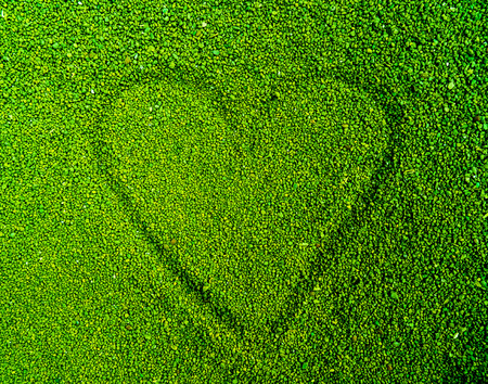 A love heart in a fine stone pathの写真素材