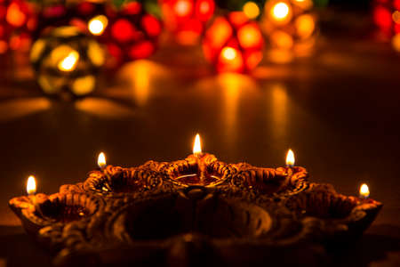 beautiful diwali lighting, selective focusの写真素材