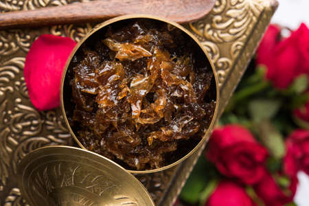 Idol worshipping of Hindu Goddess Lakshmi - Lakshmi Puja is a Hindu religious festival that falls on Amavasya (new moon day) which is  the third day of Tihar or Deepawaliの写真素材