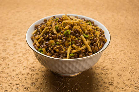 stock photo of Dalmot or Dalmoth Namkeen or Masoor Dal Namkeen orDry Snacks or chivda or chiwada Famous North Indian Snackの写真素材