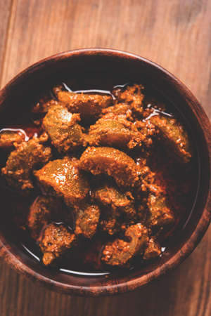 Stock photo of AmlaAvlaAavla and it's by product called pickle or achar, selective focusの写真素材