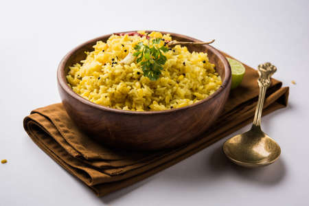 moong dal khichdi, Indian national Dish or food, selective focusの写真素材