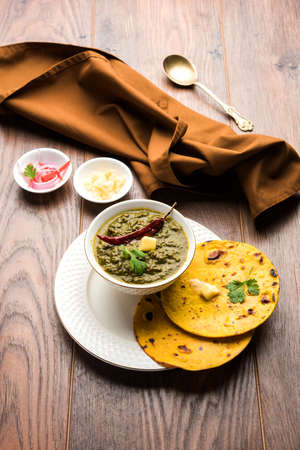 Sarson Ka Saag Makki Ki Roti popular north indian main course menu usually prepared in winter season