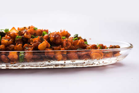 Crispy Corn Masala or chatpata corn or makka, popular indian snackの写真素材