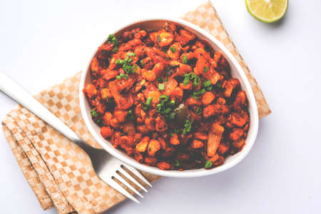 Crispy Corn Masala or chatpata corn or makka, popular indian snackの写真素材