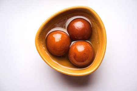 Indian sweet Gulab Jamun, popular festival or wedding foodの写真素材