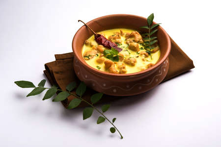 Kadhi Pakoda or pakora, Indian cuisine, selective focus