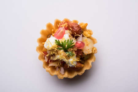 Crispy Canape or canapÃ© is a starter recipe from India - Round or square shaped Puri Filled with...