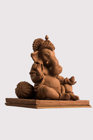 Ganesh idol on white