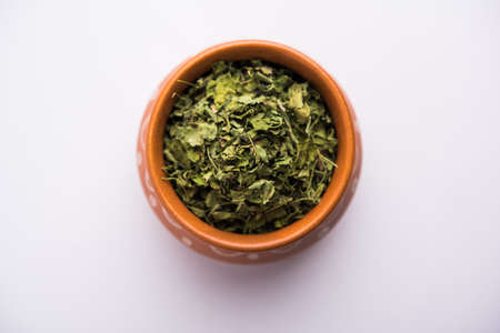 Kasuri Methi / Kasoori Methi or dried fenugreek leaves also known as Trigonella Foenum Graecum
