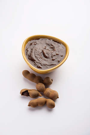 Tamarind Or Imli Fresh Puree, Paste from Pulpの写真素材