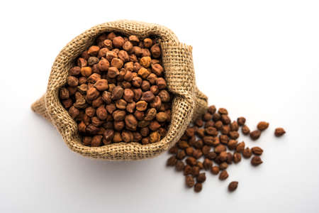 Black Chick Pea or Kala Chana in a bowl, selective focus