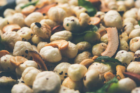 Healthy Phool Makhana Chiwda is a quick and easy snack foodの写真素材