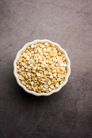 Roasted Split Chickpea Daliya / Dalia or Chana Dal is a popular healthy roadside snack from India