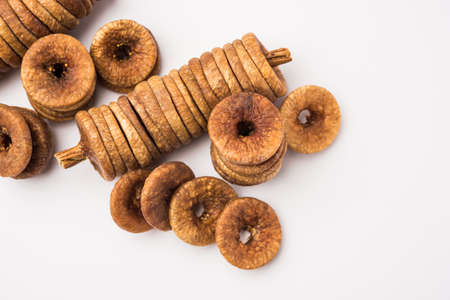 Dried Figs or Anjeer fruit from India is a healthy nutritional foodの写真素材