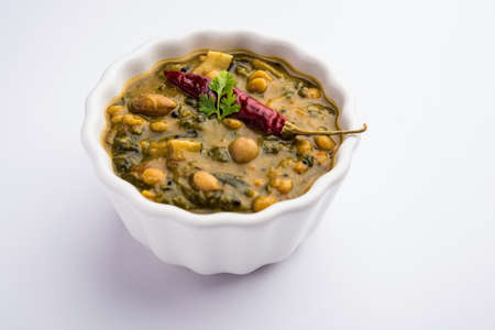 Healthy Dal Palak or yellow Toor Spinach DaalÂ recipe also known as Patal Bhaji in India, served...