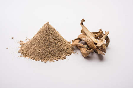 dry mango powder also known as Amchoor or Amchur, it's an Indian Spice with dried fruitの写真素材