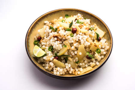 Sabudana khichdiÂ / Khichadi is an Indian Fasting Recipe or Vrat food consumed during navratri,...