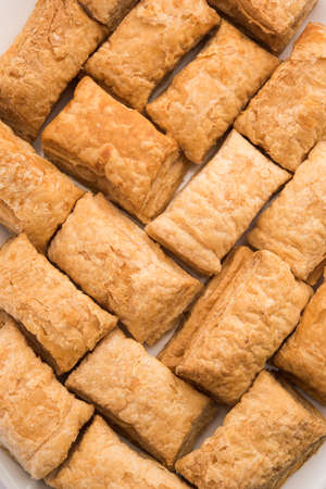 KhariÂ Puff biscuit orÂ crispyÂ pastry is an Indian tea time snackの写真素材