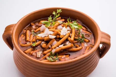 Sev BhajiÂ orÂ Shev Sabji or Kathiyavadi Dhaba StyleÂ GathiyaÂ nu shaak -Â spicy, sweet...